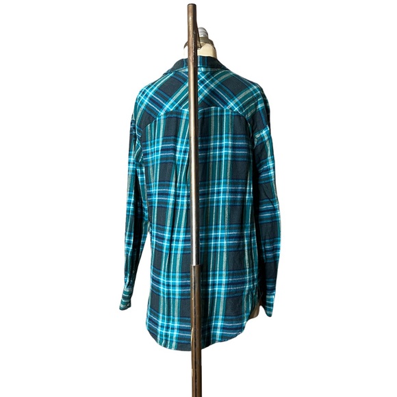 A New Day Teal Plaid Flannel size L - Picture 4 of 14